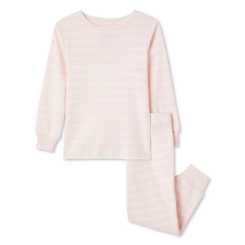 George Light Pink Striped Kids Pajama Set